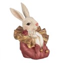 Clayre & Eef Figur Kaninchen 17 cm Beige Rosa Polyresin