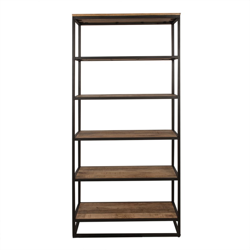 Clayre & Eef Bookcase 80x40x180 cm Brown Wood Iron