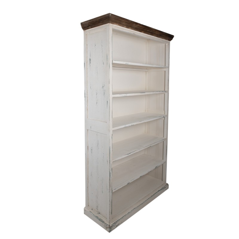 Clayre & Eef Bookcase 120x40x210 cm White Wood