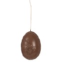 Clayre & Eef Decorative Pendant Egg 11 cm Brown Polyresin