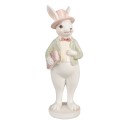 Clayre & Eef Figur Kaninchen 26 cm Weiß Grün Polyresin
