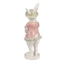 Clayre & Eef Figur Kaninchen 26 cm Weiß Rosa Polyresin