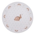 Clayre & Eef Sous-assiette Ø 33 cm Blanc Plastique Lapin