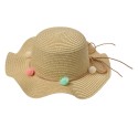 Clayre & Eef Chapeau d'enfant Beige Paille en papier