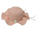 Clayre & Eef Children's Hat Pink Paper straw