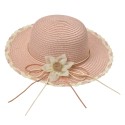 Clayre & Eef Chapeau d'enfant Rose Paille en papier