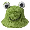 Clayre & Eef Cappello per bambini 52 cm Verde Paglia di carta Rana