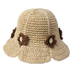 Clayre & Eef Children's Hat 52 cm Beige Paper straw