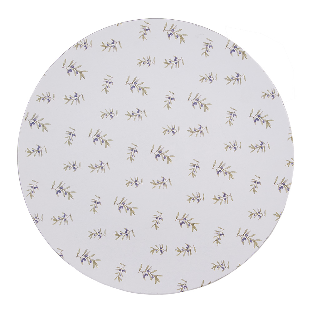 Clayre&Eef OnderbordØ 33 cm Wit Kunststof Olijven afbeelding