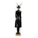 Clayre & Eef Figur Kaninchen 40 cm Beige Schwarz Polyresin