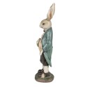 Clayre & Eef Statuetta Coniglio 38 cm Marrone Verde  Poliresina