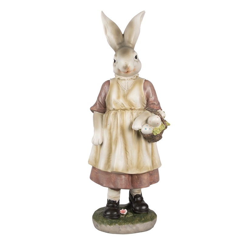 Clayre & Eef Figurine Rabbit 38 cm Brown Pink Polyresin