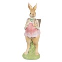 Clayre & Eef Figur Kaninchen 31 cm Braun Rosa Polyresin