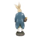 Clayre & Eef Figur Kaninchen 38 cm Braun Blau Polyresin