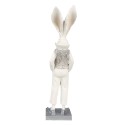 Clayre & Eef Figur Kaninchen 36 cm Weiß Silberfarbig Polyresin