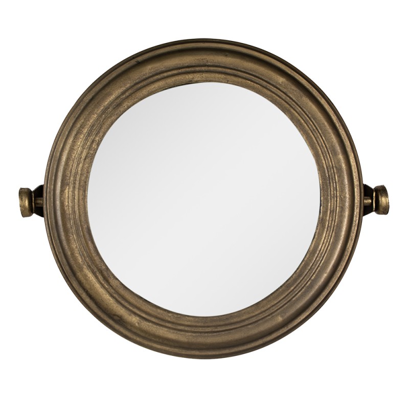 Clayre & Eef Mirror Ø 25 cm Gold colored Iron Glass