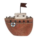 Clayre & Eef Decorative Model Boat 12 cm Red Wood Iron