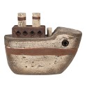Clayre & Eef Dekorationsmodell Boot 12 cm Beige Braun Holz Eisen