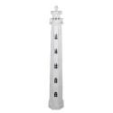Clayre & Eef Floor Lamp Lighthouse 23x23x140 cm White Wood