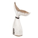 Clayre & Eef Decorative Figurine Whale 45 cm White Brown Wood