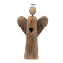 Clayre & Eef Decorative Figurine Angel 13 cm Brown Wood