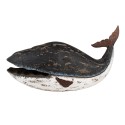 Clayre & Eef Decorative Figurine Whale 23 cm Black White Wood