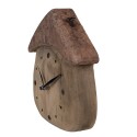 Clayre & Eef Table Clock 18x5x19 cm Brown Wood
