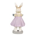 Clayre & Eef Figurine Rabbit 10x8x20 cm Brown Purple Polyresin
