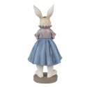 Clayre & Eef Figurine Rabbit 12x10x27 cm Beige Blue Polyresin