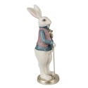 Clayre & Eef Figurine Rabbit 32 cm White Blue Polyresin