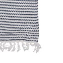 Clayre & Eef Throw Blanket 125x150 cm Beige Blue Cotton Zigzag