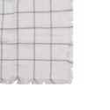 Clayre & Eef Throw Blanket 125x150 cm White Grey Cotton Stripes
