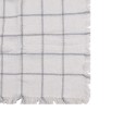 Clayre & Eef Plaid  125x150 cm Wit Grijs Katoen Strepen