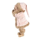 Clayre & Eef Christmas Decoration Bear 49 cm Pink Gold colored Fabric