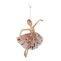 Clayre & Eef Christmas Ornament Ballerina 15 cm Pink Polyresin