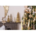 Clayre & Eef Figur Weihnachtsbaum 16 cm Goldfarbig Porzellan