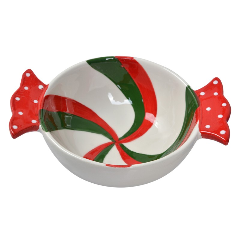Clayre & Eef Soup Bowl 300 ml Red Green Ceramic