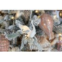 Clayre & Eef Christmas Ornament 10x6x16 cm White Plastic Rectangle