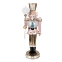 Clayre & Eef Christmas Decoration Figurine Nutcracker 16x16x50 cm Pink Polyresin