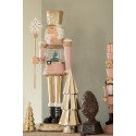 Clayre & Eef Christmas Decoration Figurine Nutcracker 16x16x50 cm Pink Polyresin