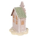 Clayre & Eef Figurine décorative Maison 20 cm Rose Polyrésine