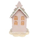 Clayre & Eef Decorative Figurine House 20 cm Pink Polyresin