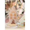 Clayre & Eef Decoratie Beeld Huis 20 cm Roze Polyresin