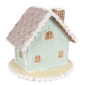 Clayre & Eef Figurine décorative Maison 12 cm Bleu Polyrésine