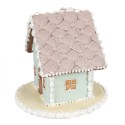 Clayre & Eef Casa di pan di zenzero 12 cm Blu Poliresina