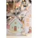 Clayre & Eef Casa di pan di zenzero 12 cm Blu Poliresina