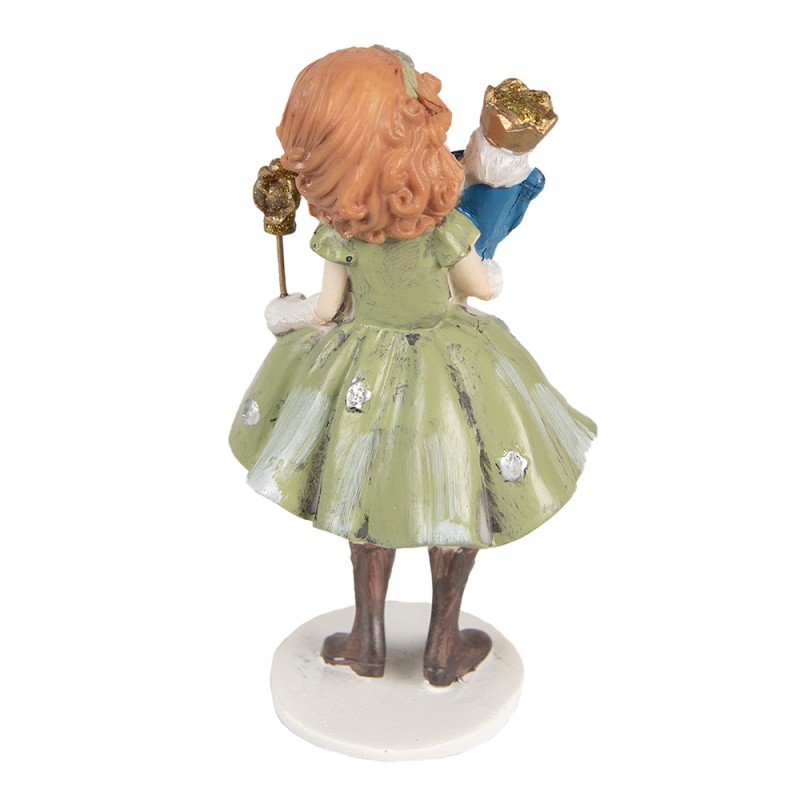 Clayre & Eef Figurine décorative Enfant 12 cm Vert Polyrésine