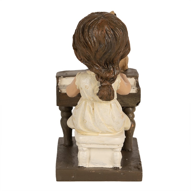 Clayre & Eef Statuetta Ragazza 10 cm Marrone Poliresina