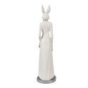 Clayre & Eef Figurine Lapin 41 cm Blanc Polyrésine