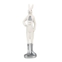 Clayre & Eef Figur Kaninchen 20 cm Weiß Polyresin